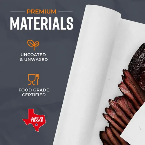 Vista 2 de Bryco Goods Rollo de papel kraft blanco de carnicero, 18 x 1200 pulgadas (100 pies), sin recubrimiento, sin encerar, papel de grado alimenticio