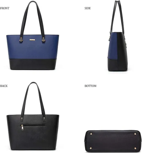 Vista 2 de Bolso de mano de moda para mujer, bolso de hombro, asa superior, juego de 4 piezas