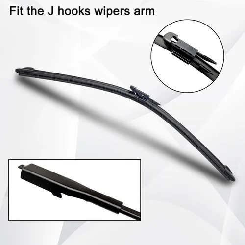 Vista 3 de Escobillas de limpiaparabrisas delantero compatibles con BMW Serie 6 M6 E63 E64 2003-2010, limpiaparabrisas para ventanas, cepillos de lluvia de 24