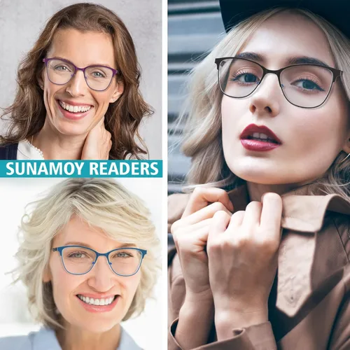 Vista 2 de Gafas de lectura progresivas multifocales para mujer con forma de ojo de gato, sin líneas, multienfoque, transición, bloqueo de luz azul, dama