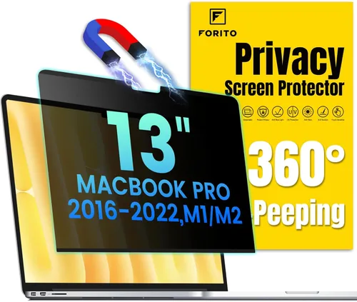 F FORITO Protector de pantalla magnético de privacidad compatible con MacBook Pro de 13 pulgadas (2016, 2017, 2018, 2019, 2020, 2021, 2022, M1, M2),