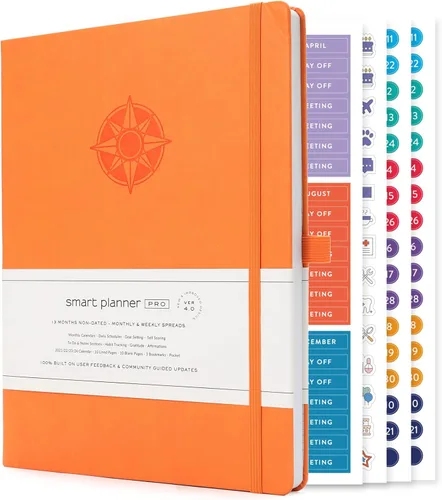 Vista 33 de Smart Planner Pro - Agenda grande de 11 x 8.5 pulgadas (A4) - Agenda diaria sin fecha - Probado y aprobado para lograr objetivos y aumentar