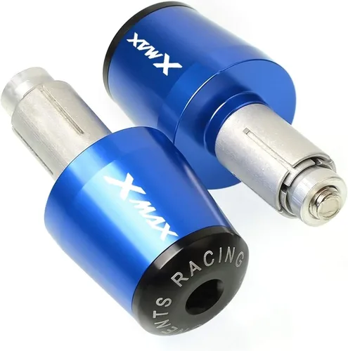 Vista 2 de NOIXIN CNC Aluminum Motorcycle Handle Hand Bar Ends Handlebar Grips End for Yamaha Xmax X-MAX 125 200 250 300 400 Handlebar End (Color : Blue)