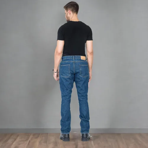 Vista 9 de WICKED STOCK Pantalones de motociclismo para hombre con protección CE LEVEL2 - Azul oscuro