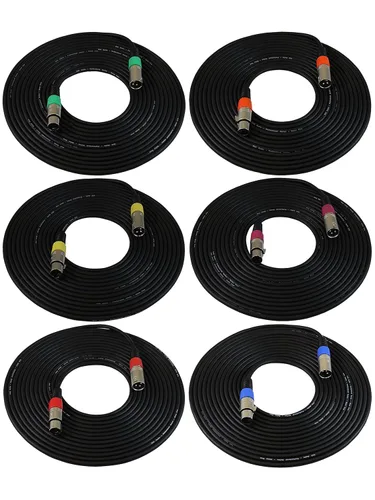 Vista 16 de GLS Audio Cables de conexión de cable de micrófono de 25 pies - XLR macho a XLR hembra cables de micrófono negro - Cable de serpiente de micrófono