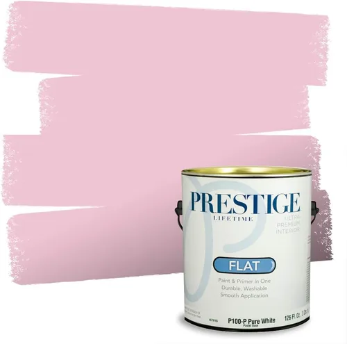 Vista 40 de Prestige Paints E100-T-SW6591 Pintura exterior e imprimación en uno, 1 galón, plano, combinación comparable de Sherwin Williams Amaryllis, 1 galón