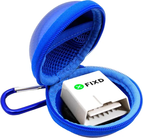Vista 7 de CASEMATIX Estuche de transporte OBD compatible con herramienta de diagnóstico Bluetooth OBD2 FIXD para monitor de salud de auto, solo estuche