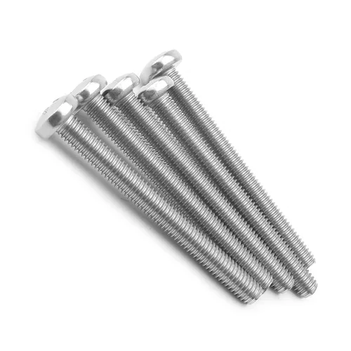 Vista 94 de MroMax 50 tornillos de máquina Phillips de cabeza plana M5 x 0.315 in, acero inoxidable 304 18-8, rosca completa, tornillos de cabeza cruzada gris