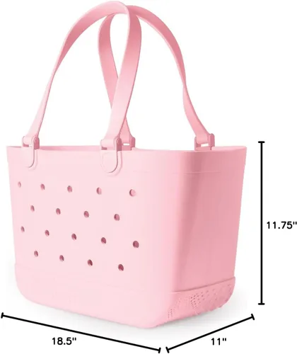 Vista 9 de Simple Modern Bolsa de Playa Grande Bolsa Tote de Goma Impermeable Getaway con Bolsillo con Cremallera para Viajes, Piscina, Barco, Comestibles