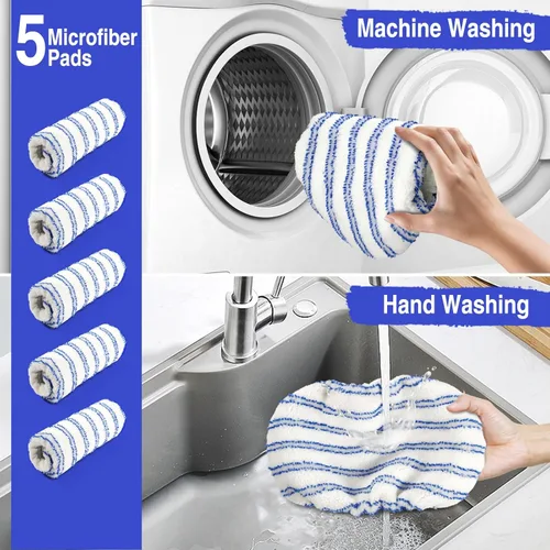 Vista 6 de MASTERTOP Escobas de microfibra para limpieza de pisos, escoba industrial extra grande, escoba comercial para pisos para uso húmedo y seco, escobas