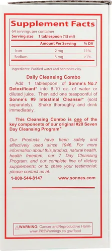 Vista 6 de Sonne 's Organic foods, Producto Sonne No. 7 Desintoxicación, 32 oz líquida