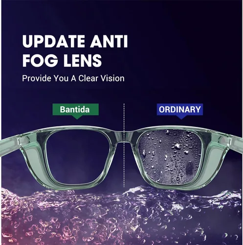 Vista 4 de Gafas de seguridad antivaho con protección ocular, gafas de bloqueo de luz azul para mujeres y hombres
