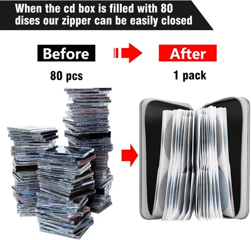 Vista 76 de Cartera, estuche, caja resistente para CD/DVD (capacidad para 80 CD/DVD)