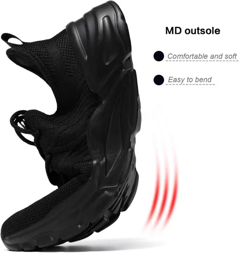 Vista 2 de Zapatos deportivos para correr para hombre, ligeros, transpirables, de malla