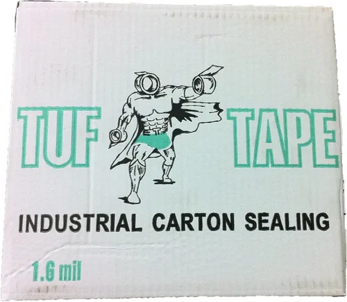 Sellado industrial del cartón de la cinta del tuf: 157.5 ft m X 328.1 ft; 2" X 110 yardas; 1.6 mil; claro (36 rollos/caja)