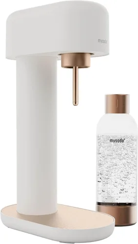 Vista 7 de Mysoda Ruby 2 Fabricante de Agua con Gas - Máquina de Soda Silenciosa para Agua Carbonatada Robusta y Duradera de Aluminio, Botella de Agua de 1L