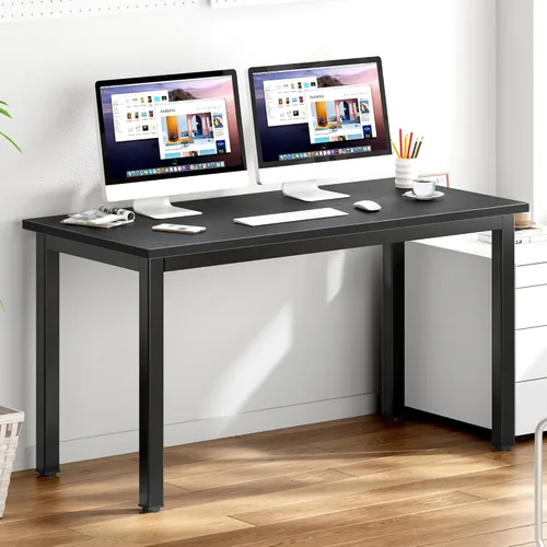 Vista 133 de DlandHome Escritorio pequeño para computadora de 31.5 pulgadas, mesa de escritura para espacios pequeños, mesa de estudio, escritorio para Negro