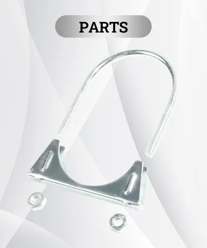 Vista 3 de Zlirfy Abrazaderas de Escape con Perno en U de 1.75", 2", 2.25", 2.5", 2.75", Abrazaderas de Silenciador/Escape de Metal con Perno en U, Abrazadera