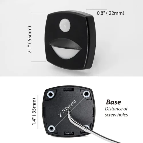 Vista 5 de Dream lighting Luces RV de 12V con Sensor de Movimiento, Luz de Cortesía LED para Barco, Cabina, Accesorios de Pasillo, Blanco Suave, 2.1 pulgadas