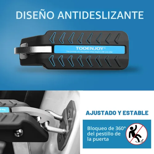 Vista 4 de TOOENJOY - Escalón universal para puerta de coche de 5 ángulos, gancho para el pestillo de la puerta, pedal plegable, paso de soporte plegable