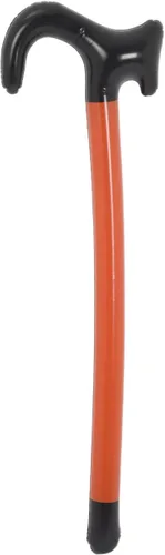 Juego de muletas inflables, accesorios ligeros de PVC para fiestas de Halloween y Navidad, incluye bastón de color café de moda y accesorios, ayuda