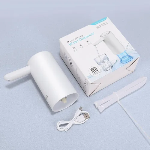 Vista 4 de Bomba eléctrica de botella de agua de 5 galones, dispensador de agua portátil de carga USB universal para botellas de 3, 4 galones con interruptor