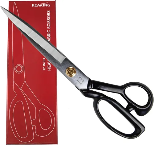 Vista 8 de KEARING Tijeras de 22,8 cm de sastre resistentes para tela, profesionales, aptas para cortar con precisión cuero, denim y telas de múltiples capas