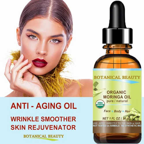 Vista 5 de Botanical Beauty ACEITE DE MORINGA CERTIFICADO ORGÁNICO. 100% Puro/Natural/Sin diluir. 1 Fl.oz.- 1.0 fl oz. Para el cuidado de la piel, el cabello