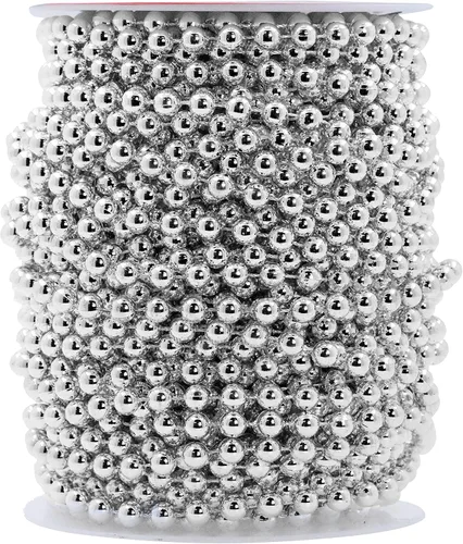 Vista 26 de Mandala Crafts Rollo de perlas negras de imitación de 0.157 in, guirnalda de perlas decorativas de 44 yardas para bodas, árbol de Navidad, arreglos