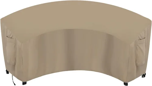 Vista 27 de OutdoorLines Funda seccional curvada impermeable para exteriores, resistente a los rayos UV, resistente al viento, para terraza, césped y patio