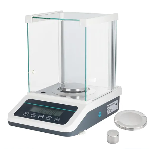 Báscula de laboratorio de precisión de 0.00 oz, balanza analítica, balanza electrónica de laboratorio con pesos digitales e interfaz RS232 (4.23 oz