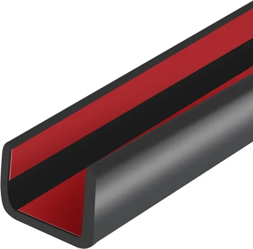 Vista 15 de Borde de goma protector, canal en U autoadhesivo de 1-1/2 pulgadas para maderas, bandas flexibles en forma de U para despegar y pegar, protector