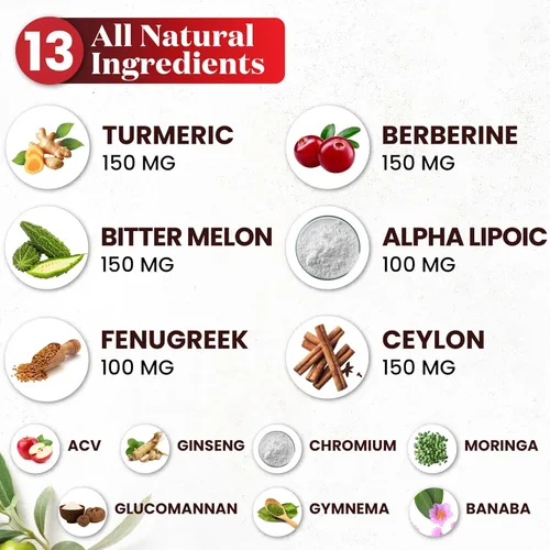 Vista 4 de Berberina con suplemento de canela de Ceilán gotas líquidas + extracto de melón amargo, glucomanano, gimnasia, cromo, cúrcuma, panax ginseng