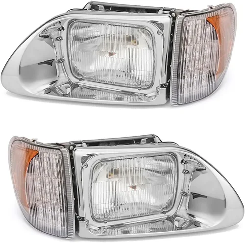 Vista 2 de Conjunto de faros delanteros LED para International 9200, faros con luces LED intermitentes internacionales 9200iSBA 5900 5900i 5900iSBA 9400
