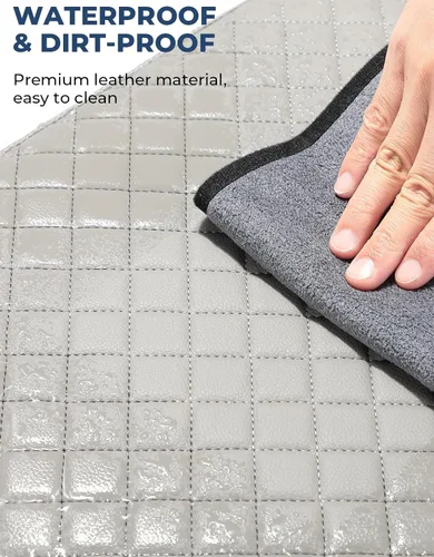 Vista 8 de ISSYAUTO - Funda de consola central, consola de asiento auxiliar, cubierta de cuero para reposabrazos, cubierta de reposabrazos para automóvil