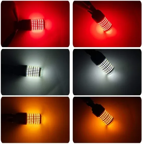 Vista 8 de Señal LED de decodificación de giro para automóvil, CanBus sin corriente constante estroboscópica DC12V 1156 144LEDS súper brillante, 2 piezas/lote