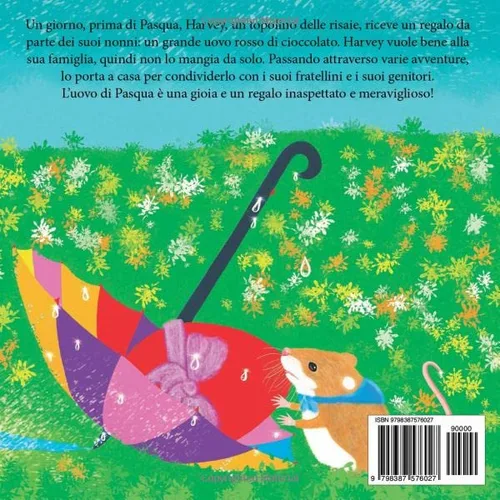 Vista 2 de Harvey e l'uovo rosso di Pasqua al cioccolato Le avventure di un topolino delle risaie (Italian Edition)