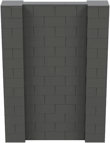 Vista 194 de EverBlock Kit de pared de 5 x 4 pies Bloques de construcción modulares Sistema de pared para edificios, pantallas y estructuras Divisor