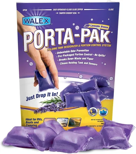 Vista 11 de Walex Porta-Pak - Sistema de desodorización y control de porciones para tanque negro, cápsulas de descomposición rápida de desechos y papel