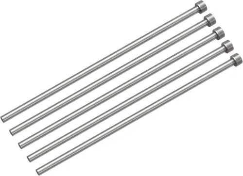 Vista 16 de uxcell Pasadores eyectores rectos, 0.256 in (1/4") Dia. Punzón de punta redonda de acero 65Mn 150mm (6") de largo para mantenimiento mecánico 5