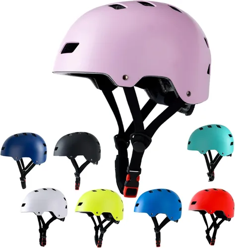 Vista 10 de Casco de bicicleta en 3 tallas para adolescentes, niños, jóvenes, adultos, Bavilk Casco de monopatín ajustable multideporte para bicicleta