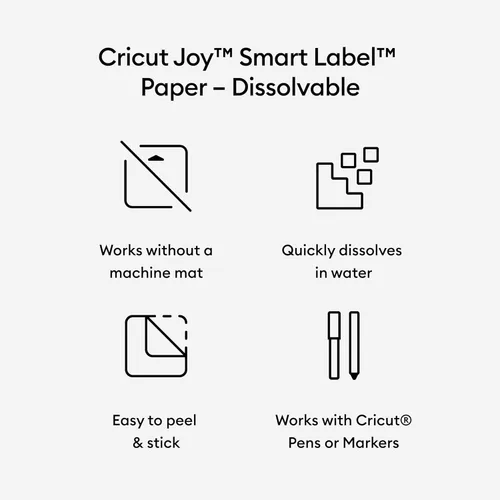 Vista 3 de Cricut Joy Smart Label Paper - Blanco soluble