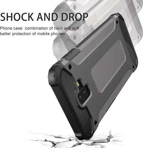 Vista 3 de Asuwish Funda protectora para Samsung Galaxy J6 Plus 2018 con protector de pantalla de vidrio templado y accesorios SlimCell Gaxaly J6 Prime Glaxay