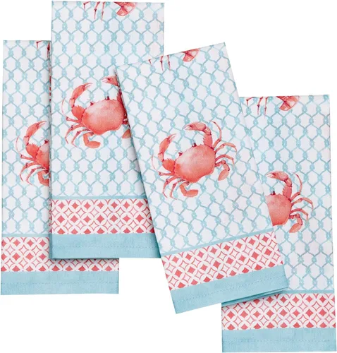 Vista 131 de Maison d' Hermine Juego de 4 servilletas de tela 100% algodón, suaves y duraderas, servilletas cuadradas reutilizables para uso diario, lavables