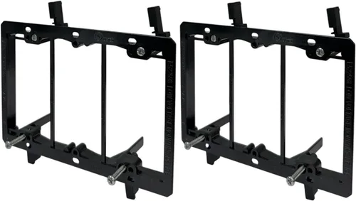 Vista 12 de iMBAPrice IMBA-LV2-2 Soporte de montaje de bajo voltaje de 2 bandas para paneles de yeso que pasa a través de placas de pared, cables telefónicos