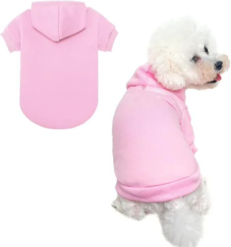 Vista 56 de BINGPET - Sudaderas con capucha de seguridad para perros, suéter para cachorros, abrigos para perros para clima frío, suéter con capucha de forro