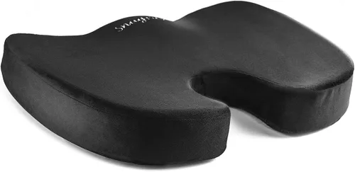 Vista 4 de SnugPad cojín de asiento ortopédico de coxis de espuma viscoelástica para dolor de espalda, ciática y coxis, reduce el dolor de ciática y coxis