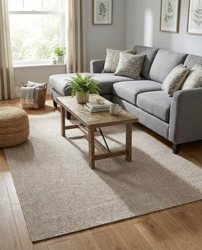 Vista 422 de Rugs.com Outdoor Solid Collection - Alfombra de pelo plano beige de 2 x 3 pulgadas, perfecta para entradas, cocinas, rincones de desayuno, piezas