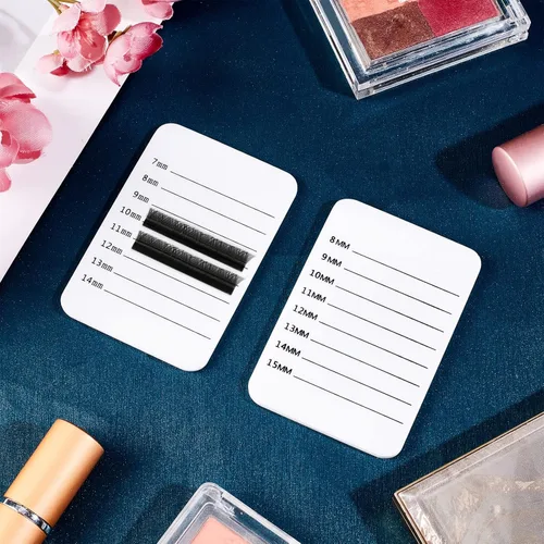 Vista 4 de CHGCRAFT 8pcs 2 estilos acrílico extensión de pestañas palet acrílico pestañas azulejo mano placa titular de pestañas con número de referencia