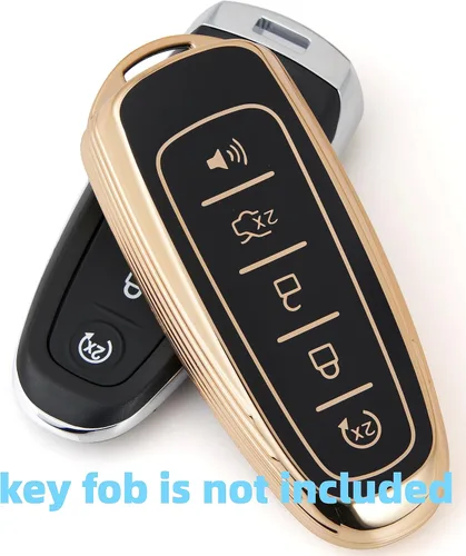 Vista 2 de Funda de repuesto de TPU para llavero de entrada sin llave con control remoto para Ford Edge Escape Explorer Focus Flex Taurus Fusion y Lincoln MKS